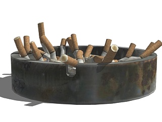 现代烟灰缸su模型