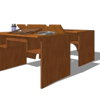 北欧书桌su模型