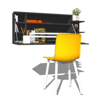 北欧书桌su模型