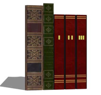 欧式书籍su模型