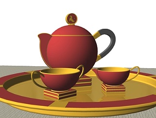 欧式<em>茶具</em>su模型