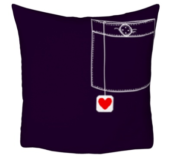 现代布艺爱心抱枕su模型