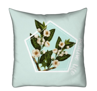 现代布艺印花抱枕su模型