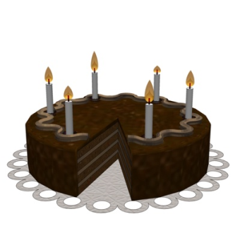 现代生日蛋糕su模型