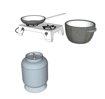 现代煤气炉煤气su模型