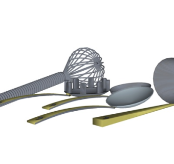 现代金属汤勺搅拌器su模型