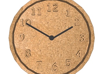 现代圆形钟表su模型