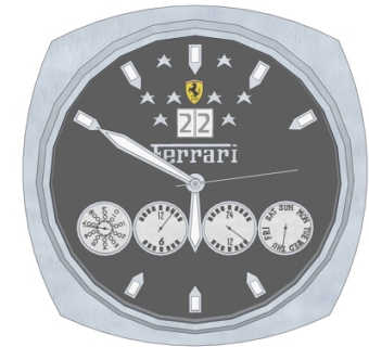 欧式法拉利时钟su模型