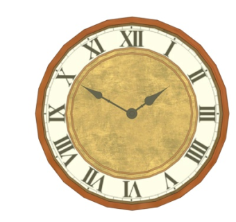 欧式圆形钟表su模型