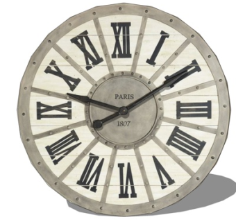 欧式圆形钟表su模型