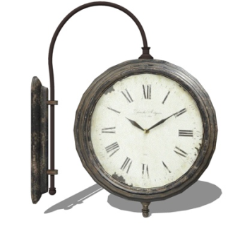 工业风铁艺挂钟su模型