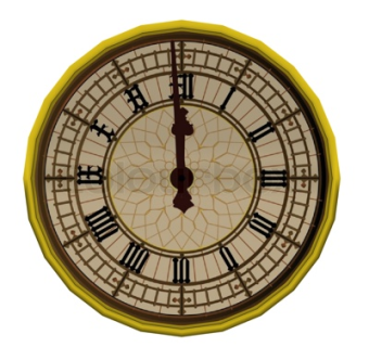 欧式圆形钟表su模型