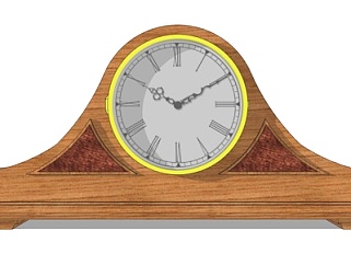 欧式实木钟表su模型