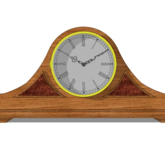 欧式实木钟表su模型