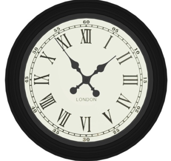 欧式圆形钟表su模型