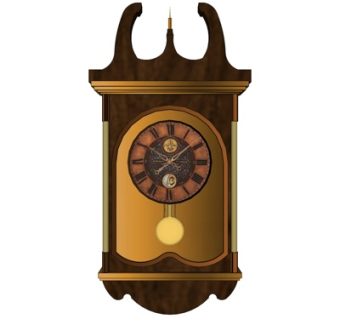 欧式实木落地钟表su模型