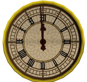 欧式圆形钟表su模型