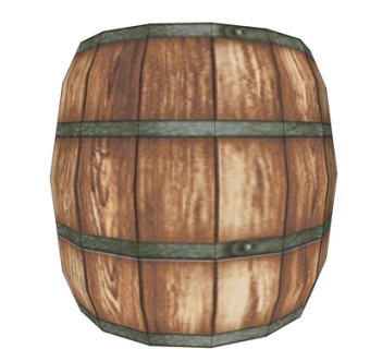 现代实木酒桶su模型