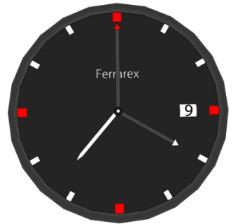 现代圆形钟表su模型