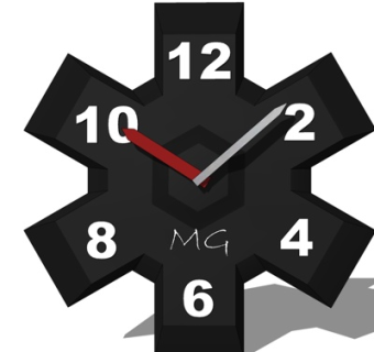 现代创意钟表su模型