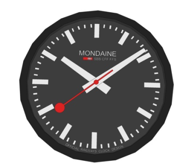 现代圆形钟表su模型