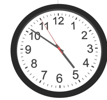 现代圆形钟表su模型