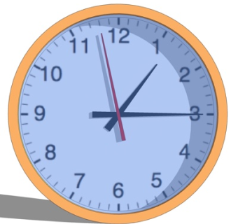 现代圆形钟表su模型