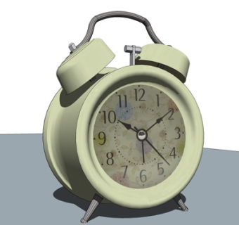 现代铁艺闹钟su模型