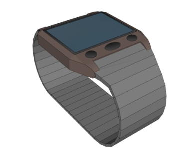 现代智能电子手表su模型