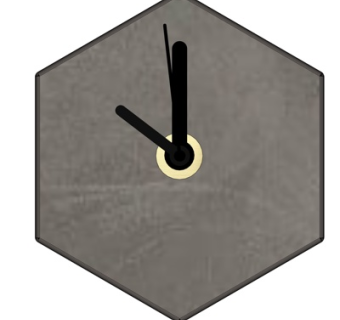 现代六边形钟表su模型