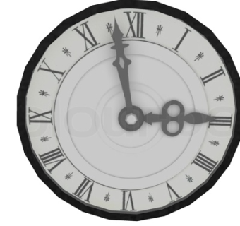 欧式圆形钟表su模型