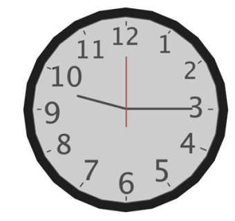 现代圆形钟表su模型