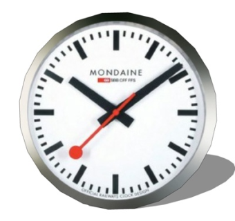 现代圆形钟表su模型