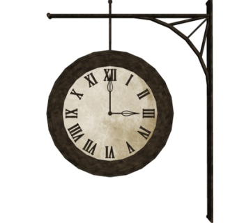 欧式金属挂钟su模型