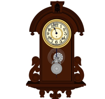 欧式实木落地钟表su模型