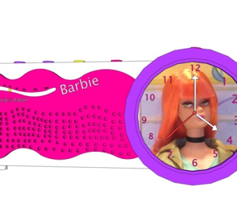 现代圆形钟表su模型