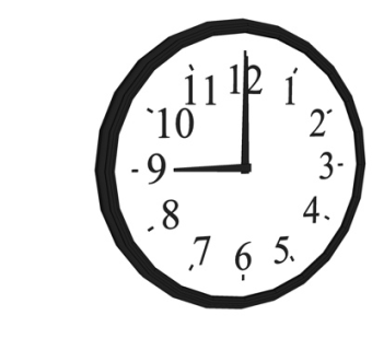 现代圆形钟表su模型