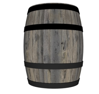 现代实木酒桶su模型