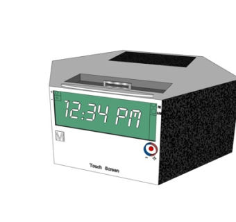 现代六方形闹钟su模型