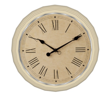 欧式圆形钟表su模型