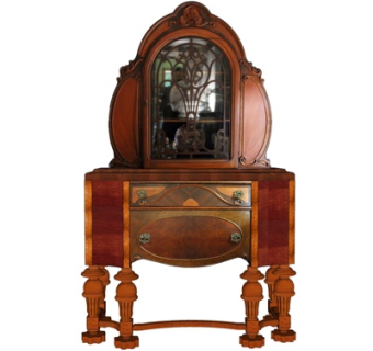 欧式实木边柜su模型