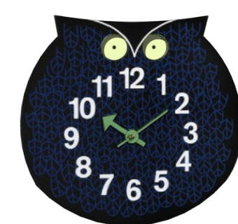 现代猫头鹰钟表su模型