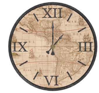 欧式圆形挂钟su模型