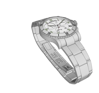 欧式金属手表su模型