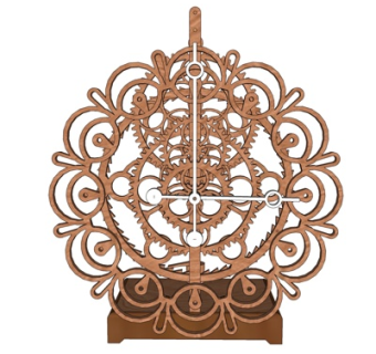 欧式金属钟表摆件su模型