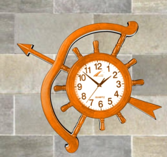 现代弓箭形钟表su模型