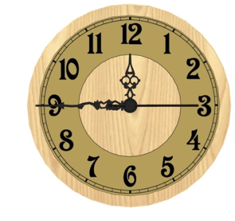 欧式原木钟表su模型