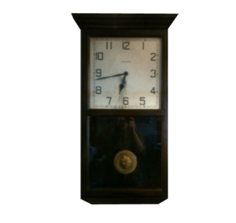 现代复古实木挂钟su模型