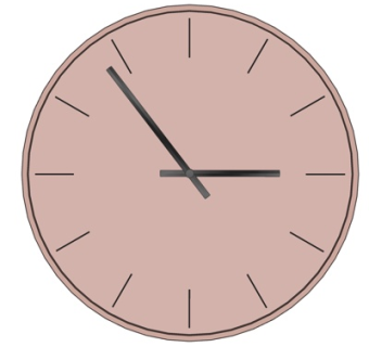 现代圆形钟表su模型