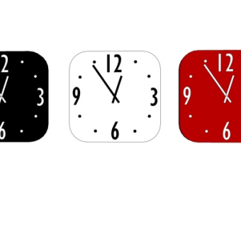 现代方形挂钟su模型